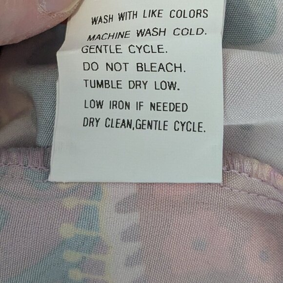 PINK MULTI-COLOR Paisley Button Blouse Top; 3/4 Sleeves; Size L - Picture 4 of 4